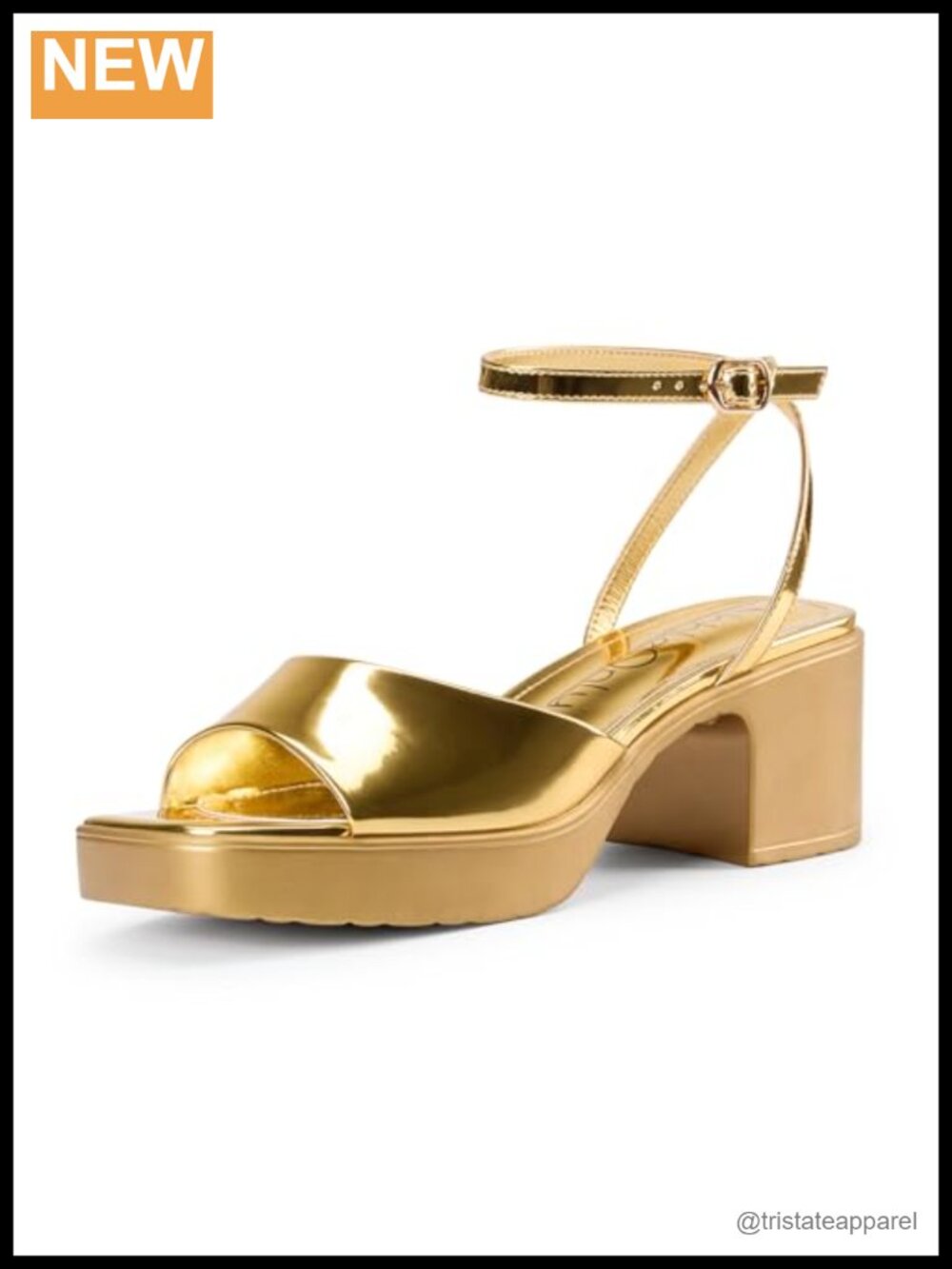 Open Square Toe Platform Chunky Block Heeled Sandals Ankle Strap Buckle Dress